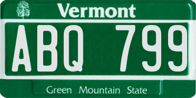 VT license plate ABQ799