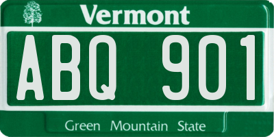 VT license plate ABQ901