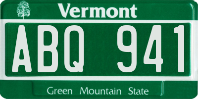 VT license plate ABQ941