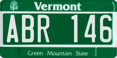 VT license plate ABR146