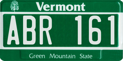 VT license plate ABR161