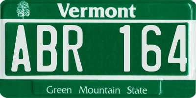 VT license plate ABR164