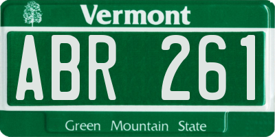 VT license plate ABR261