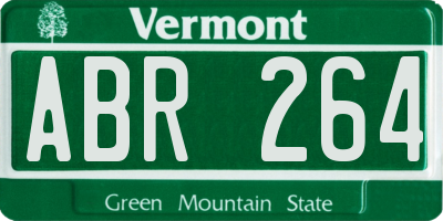 VT license plate ABR264