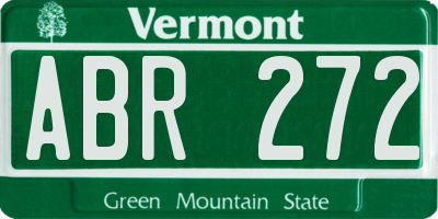 VT license plate ABR272