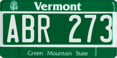 VT license plate ABR273