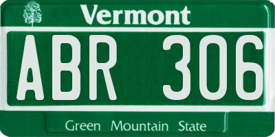 VT license plate ABR306