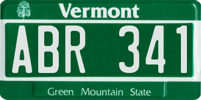 VT license plate ABR341