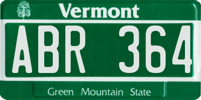 VT license plate ABR364