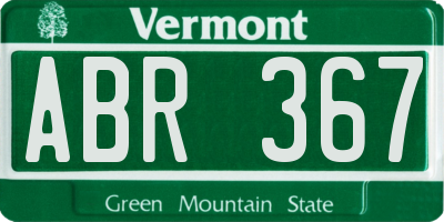 VT license plate ABR367