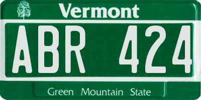 VT license plate ABR424