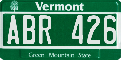 VT license plate ABR426