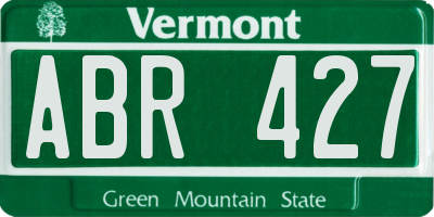 VT license plate ABR427