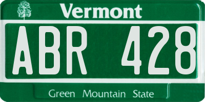 VT license plate ABR428