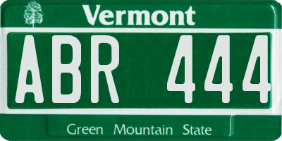 VT license plate ABR444