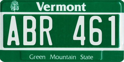 VT license plate ABR461