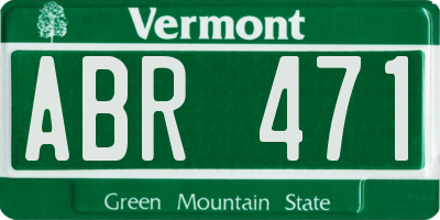 VT license plate ABR471