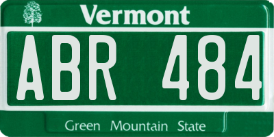 VT license plate ABR484