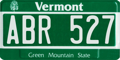 VT license plate ABR527