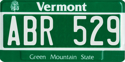 VT license plate ABR529