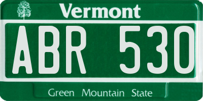 VT license plate ABR530