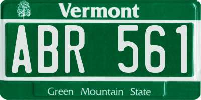 VT license plate ABR561