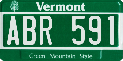 VT license plate ABR591