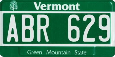 VT license plate ABR629