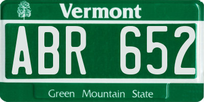 VT license plate ABR652