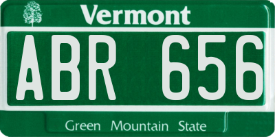 VT license plate ABR656