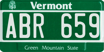 VT license plate ABR659