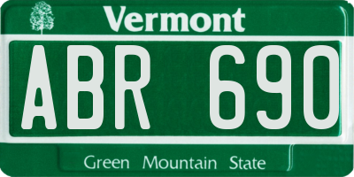 VT license plate ABR690