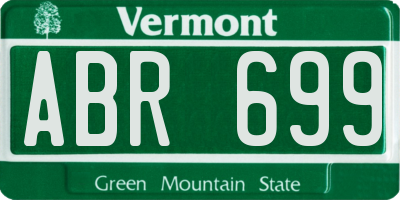 VT license plate ABR699