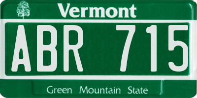 VT license plate ABR715