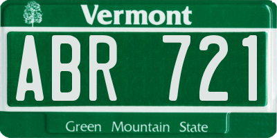 VT license plate ABR721