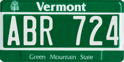 VT license plate ABR724