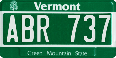 VT license plate ABR737