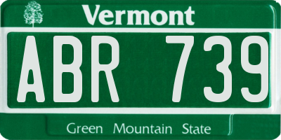 VT license plate ABR739