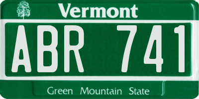 VT license plate ABR741