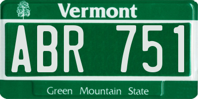 VT license plate ABR751