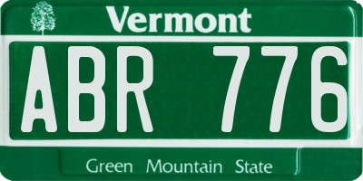 VT license plate ABR776