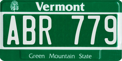 VT license plate ABR779