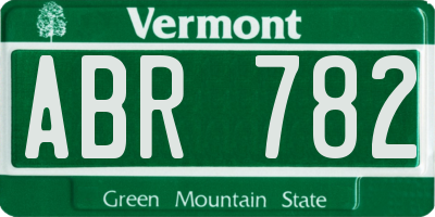 VT license plate ABR782