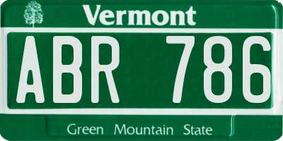 VT license plate ABR786