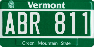 VT license plate ABR811