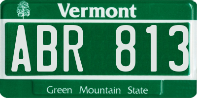 VT license plate ABR813