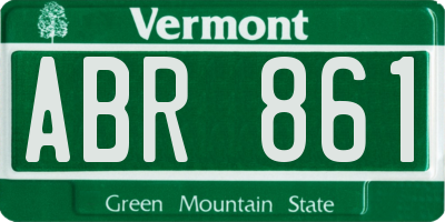 VT license plate ABR861