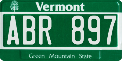 VT license plate ABR897