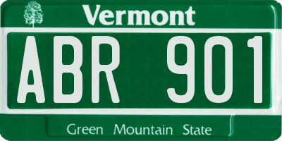 VT license plate ABR901