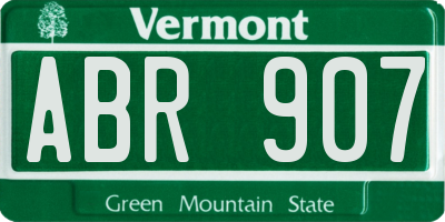 VT license plate ABR907